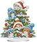 5D Christmas Diamond Art Painting Ornament – DIY Cats & Tree Desktop Decoration, Special Shaped Crystal Rhinestones, Tabletop Home & Office Holiday Decor (23.2×24.7 cm)